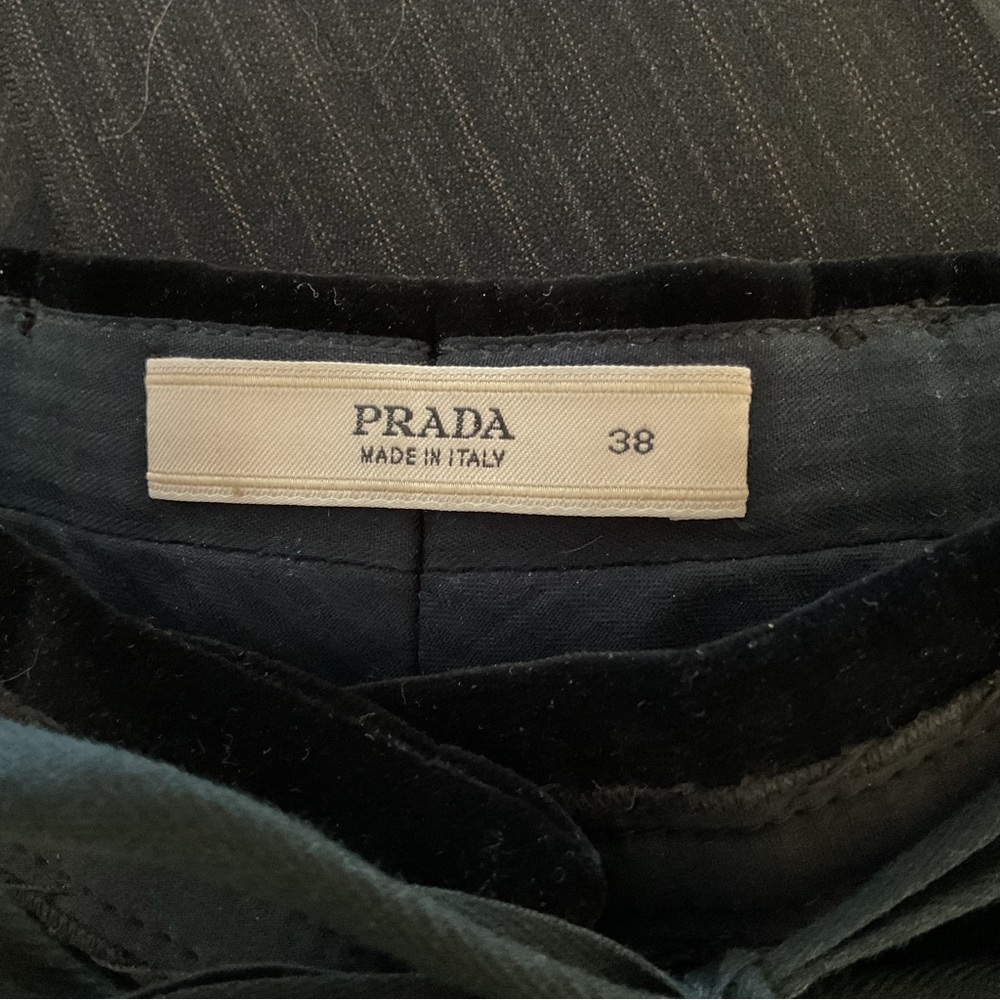 Prada Black Pinstripe Pants Sz38 - Picture 4 of 6